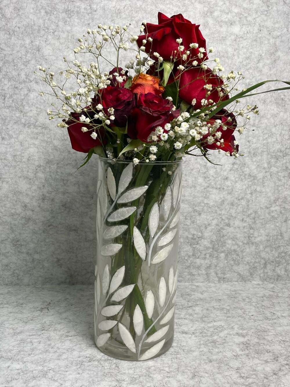 Oyster shell flower vase H13